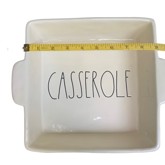 Rae Dunn CASSEROLE Baking Dish Pan White Black Large Letters Dimples NWT 2017 OG - Picture 13 of 15